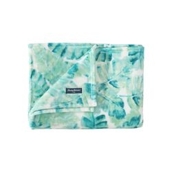 Tommy Bahama - Manta de Forro Polar de Felpa, decoración Tropical del hogar para Cama o sofá (Verde Fin de Semana, 50 x 70 Pulgadas)
