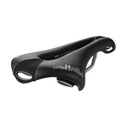 Selle Italia MAX FLITE TI 316 Gel Superflow - Sella Bici da Corsa, Rail TI 316 Tubo Ø7, Sella Road Gran Turismo Fibra-Tek, Comfort Gel, Ammortizzatore - Taglia L3, Nero