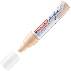 edding 5000 Marcatore Acrilico Largo, Carne, 1 Marcatore a Vernice Acrilica, Punta Scalpello 5-10Mm, Pennnarello Acrilico per Disegno Su Tela, Carta, Legno, Marcatore Acrilico per Sassi/Ciotoli