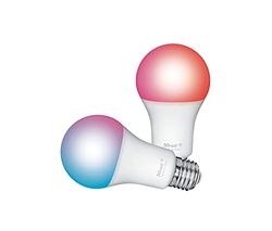 Trust WiFi E27 Lampadina Smart Multicolore, Compatibile con Alexa e Google Nest, Lampadine LED E27, Hub non Necessario, 2.4GHz Lampada WiFi, Luce LED Fredda a Calda, Bianca e Multicolore - 2 Pezzi