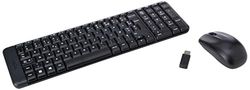 Logitech MK220 Combo Tastiera e Mouse Wireless Compatti per Windows, Layout ‎Francese AZERTY - Nero