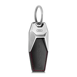 Audi Porte-clés E-tron GT 3182100300 - En métal et cuir - Gravure personnalisable - Noir/argent/rouge Taille unique