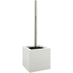 MSV Brosse WC avec Support MDF & Acier INOX Mozaik Blanc