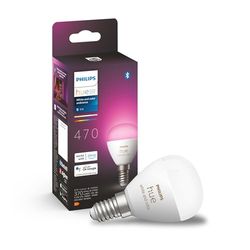 Philips Hue White and Color Ambiance Luster E14 1-pack, P45, 5,1 W, 470 Lumen, 2000K-6500 Kelvin, dimbar, upp till 16 miljoner färger, Zigbee & BT