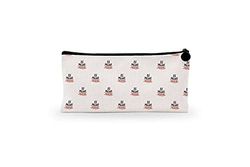 Bonamaison, Estuche de Lona con Cremallera para lápices, con impresión Digital, para Escuela, Bolsa de Lona para niños, niñas, 100% algodón, Unisex, 1 Unidad, 21 x 12 cm