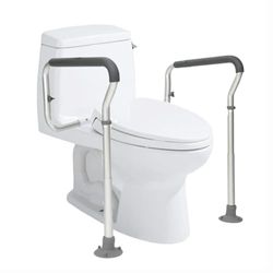 VEVOR Toiletten opstahulp, toiletbrilverhoging, armleuning, 45-55 cm / 67-77 cm instelbaar, 136 kg draagvermogen, robuust, wc opstahulp, toilethouder