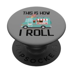 Regalo divertido e informal para un camión de helados de This Is How I Roll PopSockets PopGrip Adhesivo