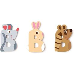 SCRATCH Alle andere meubels, decoratie en opslag voor kinderen SCRATCHScratch Deco: Wooden Letter 'B', 3 asstd, stijlen, 3 lijm included, on Card, meerkleurig (meer dan een)