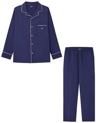 Hackett London Klassieke pyjamaset voor heren, Blauw (zwart), XL