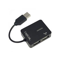 LogiLink Smile 4 Port USB 2.0 Hub - Black