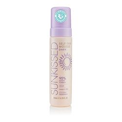 Sunkissed Self Tan Mousse Dark 200ml 95 Percent Natural