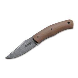 Böker Manufaktur Solingen Unisex – vuxen boxer fast kniv, brun, 19,5 cm