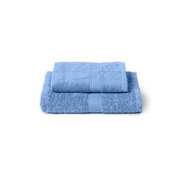 Caleffi Set Asciugamani Bagno Viso e Bidet in Cotone, Asciugamani Resistente a Lavaggi, Include 1 Asciugamano Viso 55x100 cm e 1 Asciugamano Bidet Ospite 40x60 cm, Asciugamani 2 Pezzi, Lavanda