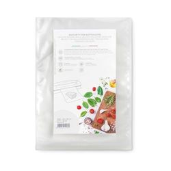 Magic Vac, 50 Sacchetti Sottovuoto 25x35, Ideali per Congelatore, Frigorifero, Scongelamento in Microonde, Bollitura, Cottura Sottovuoto in Forno o A Vapore, Senza Etichetta, Certificati Made in Italy