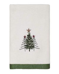 Avanti Linens Trees Collection Serviette de Toilette en Coton Blanc