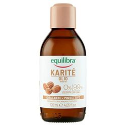 Equilibra Corpo, Olio di Karité, Olio Viso e Corpo Estratto da Burro di Karité, Azione Idratante e Protettiva, Ideale per Pelle Secca e Massaggio, con Fitosteroli e Vitamina E, 120 ml
