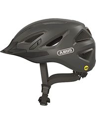 ABUS Casque de ville Urban-I 3.0 MIPS - Casque de vélo avec feu arrière, visière et fermeture magnétique pour la circulation en ville - pour hommes et femmes