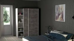 Dmora - Guardaroba 2 ante Elvire, Mobile camera da letto, Cabina armadio portabiti, Armadio appendiabiti, 150x61 h200 cm, Bianco e Grigio