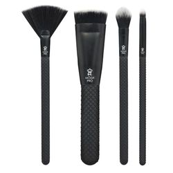 Moda Pro Iconic Glow Lot de 4 pinceaux de maquillage Noir