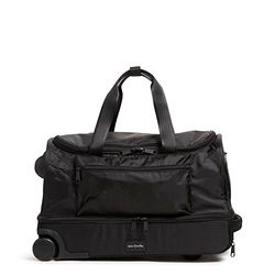Vera Bradley Sac de Voyage Pliable Ripstop recyclé pour Femme, Noir, Taille Unique, Noir, Taille Unique, Sac de Sport Pliable à roulettes Ripstop recyclé