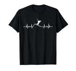 sciatore battito cardiaco impulso montagne sci sport sci sci Maglietta