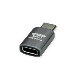 ROLINE USB4 Gen 3x2 Type C ST/BU Adapter Aluminium recht zilver