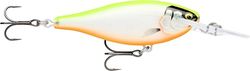 Rapala, Shad Rap Elite, sprzęt wędkarski, konstrukcja balsa bez ołowiu, pływająca słodka woda, głębokość pływania 2,7m, 5,5 cm/7g, Made in Estonia, Gilded Chartreuse Orange Belly