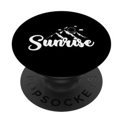 Amanecer en las montañas PopSockets PopGrip Adhesivo