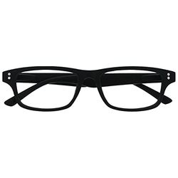 OPULIZE UV Reader Matt Black Reading Glasses Mens Womens Spring Hinges UVR033BLK +3.00