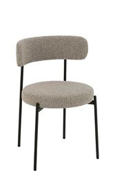 J-Line Chaise Boucle CONTREPLAQUE/Polyester Gris/Noir