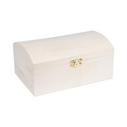 Homéa, Coffret Pirate avec Fermoir 18 x 12 x H8,5 cm, Naturel