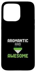 Aromantic & Awesome Pride Black White Aro LGBTQ+ Case for iPhone 15 Pro Max