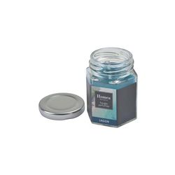 Homéa, Kaars met metalen deksel, 5,4 x 5,4 x 7,2 cm, Essentiel Lagune-parfum