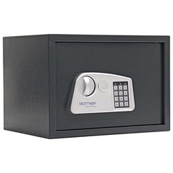 Rottner cassaforte a mobile Jupiter 4 serratura elettronica apertura meccanica di emergenza LxHxP 43x30x32 cm ripiano estraibile inserto in feltro kit di fissaggio incl.