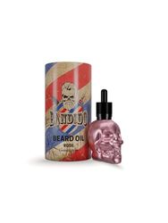Bandido Olio per barba, per la cura quotidiana della barba di 3 giorni o barba piena, per barba, regalo per uomini, 40 ml con dispenser per pipetta, design teschio, siero per barba Barber-shop (rosa)