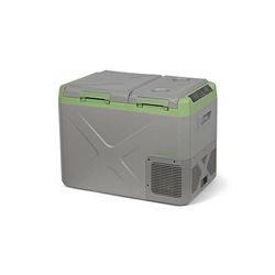 Steamy-E Single Zone 45, Elektrische Compressor Koelbox met twee compartmenten, 32 Liter, Grijs, 12V/230V, voor vriezen en koelen van -20 tot +20, ideaal voor op de camping
