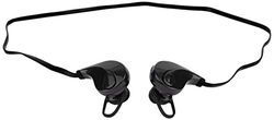 Hoofdtelefoon Bluetooth Sport voor iPhone 11 Pro Max draadloos met knoop soundset handsfree installatie universeel (zwart)