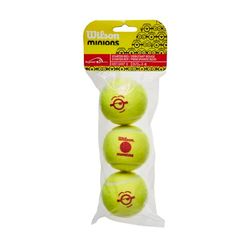 Wilson Tennis Minions Stage 3, 3 Palline Unisex-Adulto, Yellow, NS