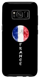 Coque pour Galaxy S8 Drapeau France Lune Fierté Drapeau Français Racines France Souvenir