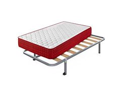 Cama express Colchón Viscoelastico Thermic Plus 20 + Somier Hades con 4 Patas Cuadradas 32 cm, Medida : 90 x 180 cm