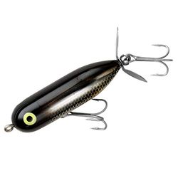 Heddon Torpedo Prop-Bait Leurre de pêche en Eau de Surface avec Action rotative, Noir Brillant, bébé Torpedo (0,9 g)
