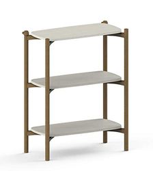 Keter FOM 3 Tier Base Modern Bookshelf Wall Mounting Shelving System Made with Sustainable Manufacturing â€“ Perfect for Home Décor, Office Storage and Organization, White