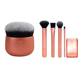 Real Techniques Face Makeup Blender Brush & ,5 Count (Pack of 1) Flawless Base Set