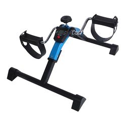 Endless Pedale pieghevole Exerciser con monitor LCD | blu | Materiale: lega di acciaio | Mini Under Desk Exercise Bike Foot Hand Cycle Portable Arm and Leg Exercise Peddler Machine | per uomini e
