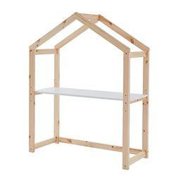 BAÏTA TINY03 Ufficio scalabile Bambino capanna, Legno di Pino, Blanc, L120cm