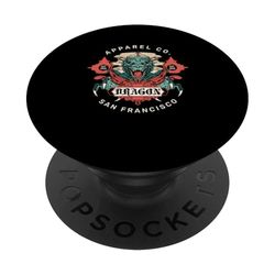 Dragon San Francisco - Estética urbana audaz PopSockets PopGrip Adhesivo