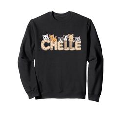 Chelle Cat Trees - Personalized Cute Name Word Art Sweatshirt