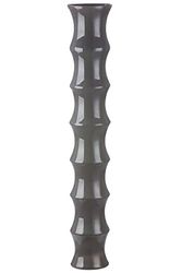 Gilde Vase en Verre XL Bamboo - Grand Vase décoratif de Sol Gris foncé - Hauteur 85 cm
