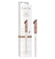 Pinceau de maquillage professionnel Luvia - Pinceau de maquillage anti-cernes - Pinceau buffer biseauté - Pinceau cosmétique végétalien - 135 // Concealer Buffer - Elegance