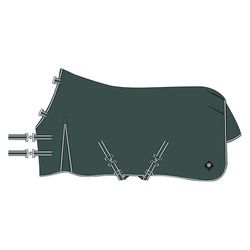 Imperial Riding IRHBasic Couverture d'extérieur d'été sans Couvre-Cou, Couverture d'extérieur légère et résistante aux intempéries, avec Soufflet d'aisance, Sangles croisées, Lacets pour la Queue et
